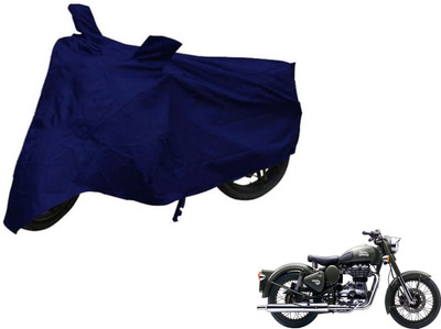 NIKS Two Wheeler Cover for Royal Enfield(Battle Green, Blue)