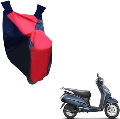 NIKS Two Wheeler Cover for Honda(Activa 3G, Black, Red)