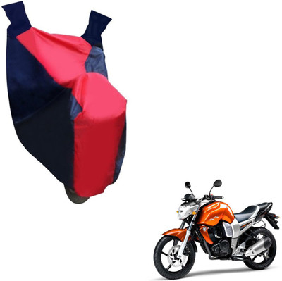 Auto Hub Two Wheeler Cover for Yamaha(FZ16, Black, Red)