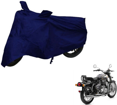 Auto Hub Two Wheeler Cover for Royal Enfield(Bullet 500, Blue)