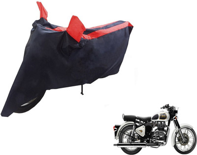 NIKS Two Wheeler Cover for Royal Enfield(Classic 350, Black, Red)