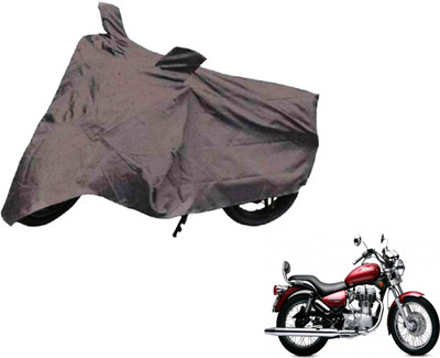 Auto Hub Two Wheeler Cover for Royal Enfield(Twin spark, Grey)