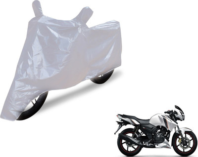 NIKS Two Wheeler Cover for TVS(Apache RTR 180, Silver)