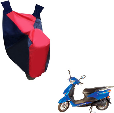 NIKS Two Wheeler Cover for Hero(E Scoot, Black, Red)