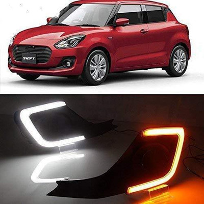 RKPSP ar Fog Lamp Daytime Time Running Lights (DRL) For New Swift -2018 Model, 2 Pc set Indicator Light Car LED for Maruti Suzuki (30 V, 12 W)(Swift)