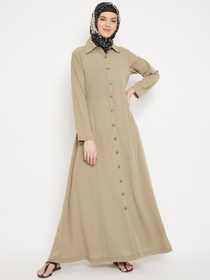 Momin Libas Polyester Abaya(Beige)