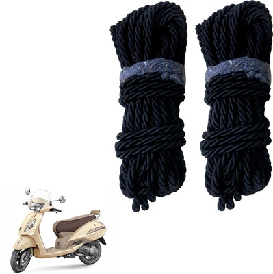 DvineAutoFashionZ Bike Crash Guard Black Rope 11 Meter Long Set Of 2 ForJupiter Classic_RBLK297(TVS)