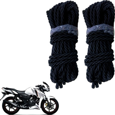 DvineAutoFashionZ Bike Crash Guard Black Rope 11 Meter Long Set Of 2 ForApache RTR 160 4V_RBLK284(TVS)