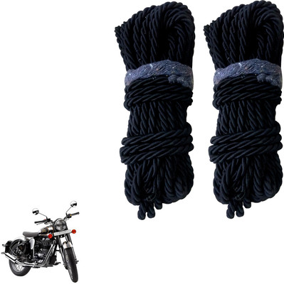 DvineAutoFashionZ Bike Crash Guard Black Rope 11 Meter Long Set Of 2 ForClassic Chrome_RBLK204(Royal Enfield)