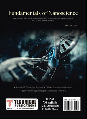 Fundamentals of Nano Science for BE Anna University R17 CBCS (VIII-ECE/CSE/IT/Pro. Elec.- V- EEE/Pro. Elec.-VI-GE8073)(Paperback, Dr. P. Alli, T. Grace Shalini, C. B. Selvalakshmi, K. Santha Sheela)