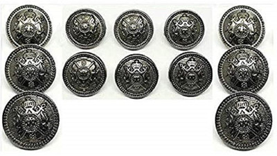REENA Button-12 Metal Buttons(Pack of 12)