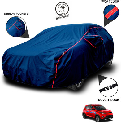 SEBONGO Car Cover For Mahindra e-Verito (With Mirror Pockets)(Blue)