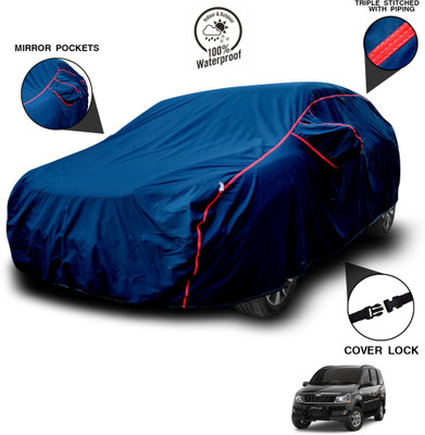 SEBONGO Car Cover For Mahindra Xylo (With Mirror Pockets)(Blue)