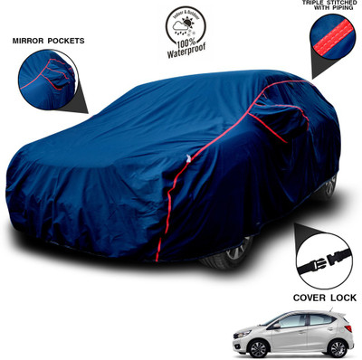 ANTHUB Car Cover For Honda Brio (With Mirror Pockets)(Blue)