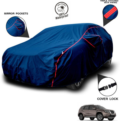 SEBONGO Car Cover For Nissan Terrano (With Mirror Pockets)(Blue)