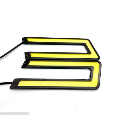 ACCESSOREEZ U SHAPE DRL WHITE Car Fancy Lights(White)
