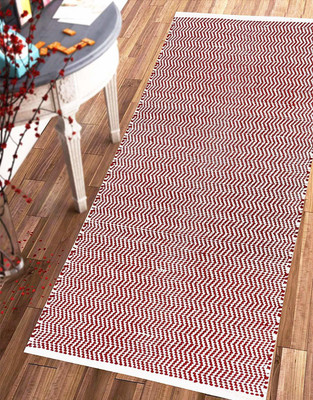 The Home Talk Red Cotton Runner(5 ft,  X 2 ft, Rectangle)