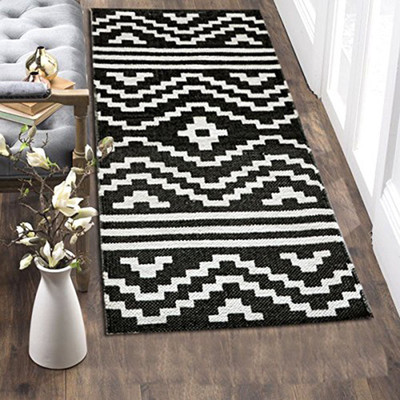 The Home Talk Grey Cotton Runner(2 ft,  X 3 ft, Rectangle)