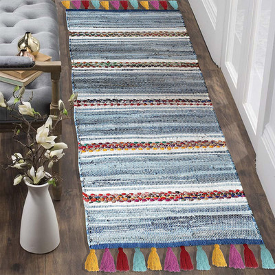 The Home Talk Multicolor Cotton Runner(2 ft,  X 5 ft, Rectangle)