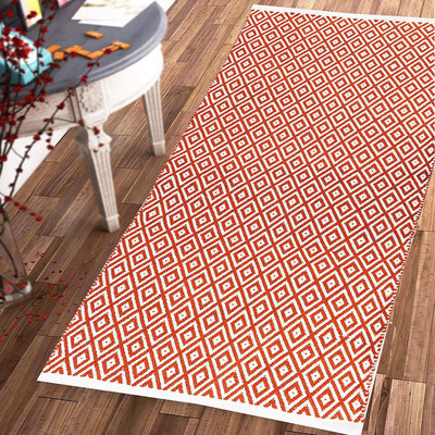 The Home Talk Multicolor Cotton Area Rug(2 ft,  X 5 ft, Rectangle)