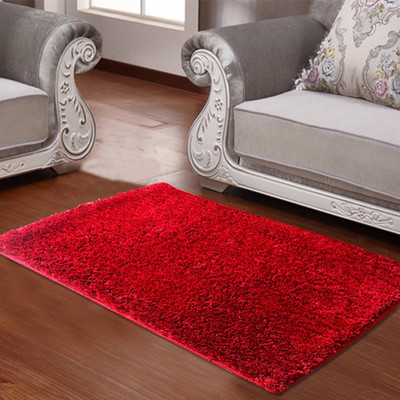 The Home Talk Red Polyester Area Rug(2 ft,  X 3 ft, Rectangle)