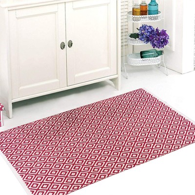 The Home Talk Multicolor Cotton Area Rug(2 ft,  X 4 ft, Rectangle)