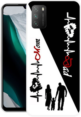 Ashini Back Cover for Poco M3(Black, White, Dual Protection, Silicon)