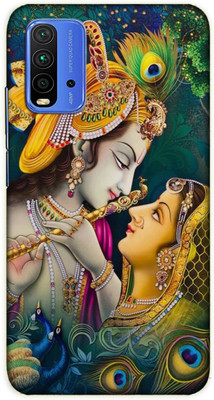 iprinto Back Cover for Mi Redmi 9 Power Radha Krishna Lord Krishna Kanha Back Cover(Green, Dual Protection, Silicon, Pack of: 1)