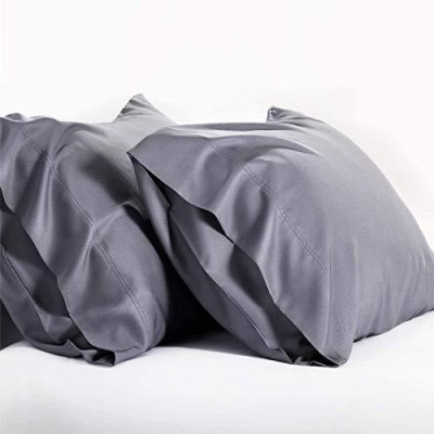 CCWB Plain Pillows Cover(Pack of 2, 68.58 cm*45.72 cm, Grey)
