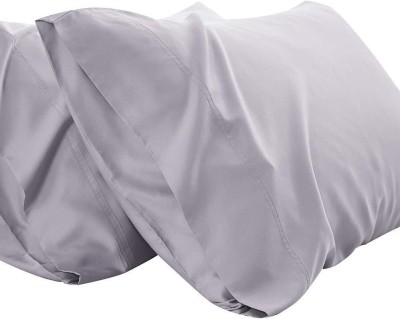 CCWB Plain Pillows Cover(Pack of 2, 68.58 cm*45.72 cm, Silver)