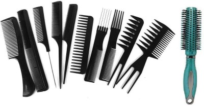 Lenon Beauty 10 Pcs Black Comb set & 1 PCS salon Comb