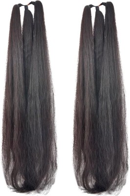 Fashion Factory Combo of Two Pack Nylon False  Artificial Black  for Women Hair Extension