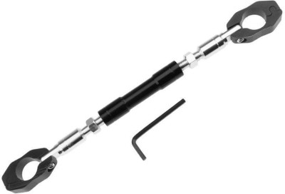 AutoGnix Adjustable Motorcycle Handlebar Cross Bar Handle Bar(Black, Silver)