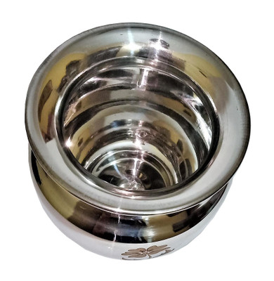 India Pride Stainless Steel Heavy Lota Kalash / Chambu / Tumbler for Pooja, Pongal, Marriage, Karvachauth (Wt 290 Gram, Big Size - 1000 ml) Stainless Steel Kalash(Steel)