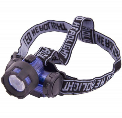 LINER BOUTIQUE 3Watt Zoom Headlamp Camping Night Outdoor LED High Power Blue LED Headlamp(Blue, Black)