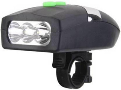 Techista 3 Mode Bicycle Light + Horn Set LED Front Light(Black)