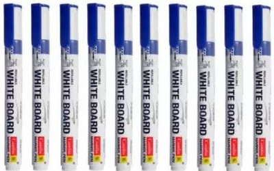 Kokuyo Camlin White Board Marker Pen Blue(Set of 10, Blue)