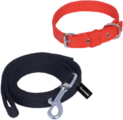 Quickato Awesome Quality 1/2 inch Black Puppy Belt/Puppy Collar Belt Dog Collar & Leash Dog Collar & Leash Dog Collar & Leash Dog Collar & Leash(Medium, Black, RED)