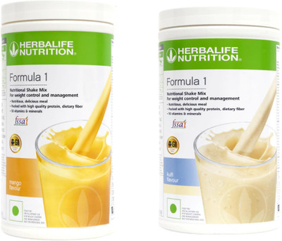 HERBALIFE Formula 1 Shake Mix- Mango Flavor & Kulfi Flavor For Weight Loss Plant-Based Protein(1000 g, Mango, Kulfi)