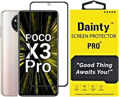 Dainty TECH Edge To Edge Tempered Glass for Poco X3 Pro(Pack of 1)