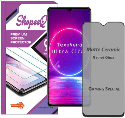 ShopeeQ Edge To Edge Tempered Glass for Samsung Galaxy F12, Realme 5, Realme 5s, Realme 5i, Realme 6i, Realme C3, Realme C11, Realme C12, Realme C15, Realme A5(2020), Realme A9(2020), Realme Y20, Realme Y20i, Oppo A15, Narzo 10, Narzo 10A, Narzo 20, Narzo 20A, Oppo A12, Oppo A32 Matte(Pack of 1)