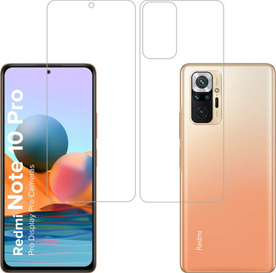 Vatsin Front and Back Screen Guard for Redmi Note 10 Pro(Pack of 2)