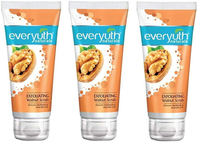 Everyuth Naturals Naturals Exfoliating Walnut Scrub with nano Multi Vit A 25g Pack of 3 Scrub(75 g)
