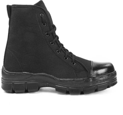 para combat LEATHER COMBAT ARMY BOOT SHOES FOR MEN/ ARMY SHOES/COMBAT BOOTS FOR MEN/ARMY SHOES/DMS SHOES 9 Boots For Men(Black)
