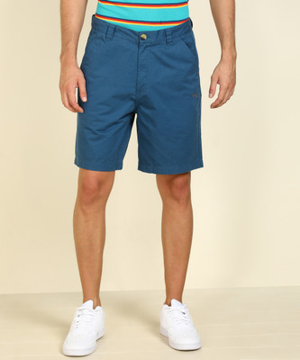 Wildcraft Solid Men Blue Chino Shorts