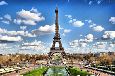 anshul internet point 45.72 cm EIFEL TOWER 3 Self Adhesive Sticker(Pack of 1)