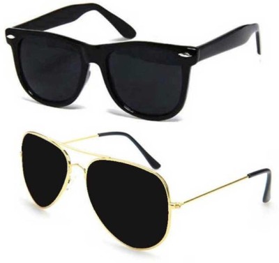 RSM Wayfarer, Aviator Sunglasses(For Boys & Girls, Black)