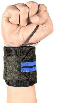 Online Apex Weight Lifting Wrist Support (Pack OF 1 PAIR) Wrist Support(Black, Blue)
