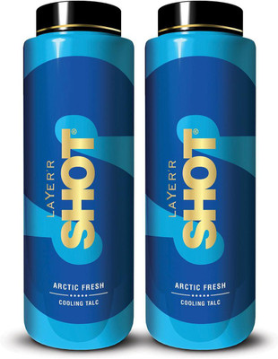 LAYER'R Shot Arctic Fresh Cooling Talc(2 x 100 g)
