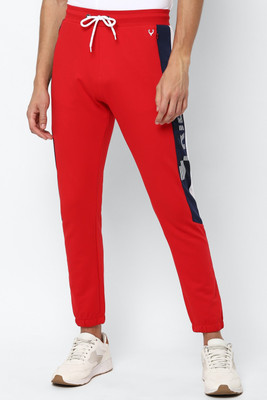 Allen Solly Solid Men Red Track Pants